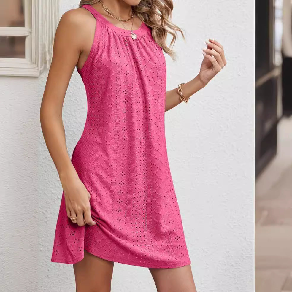 Women's Hollow Crochet Sleeveless Dress Vest