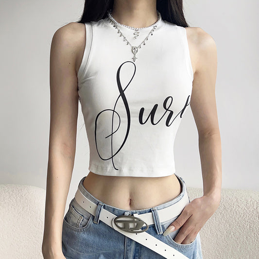 Fashion All-matching Midriff-baring Top Women