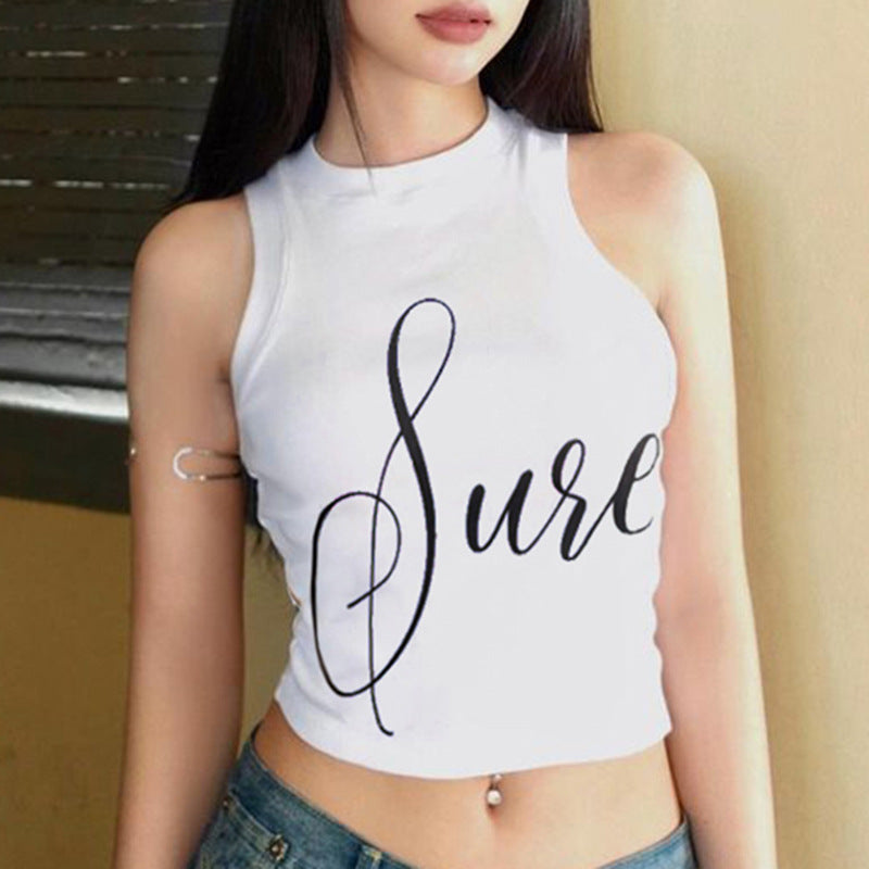 Fashion All-matching Midriff-baring Top Women